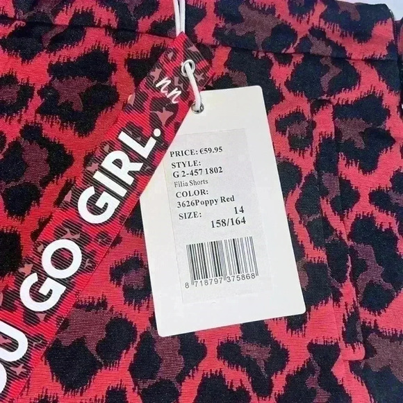 Nik & Nik Girl’s Red Leopard Shorts - Picture 4 of 6